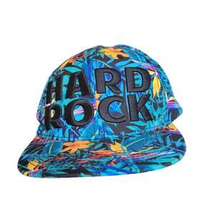 Hard Rock Cafe Chicago Tropical Adjustable Snapback Flat Bill Hat OS